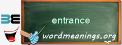 WordMeaning blackboard for entrance